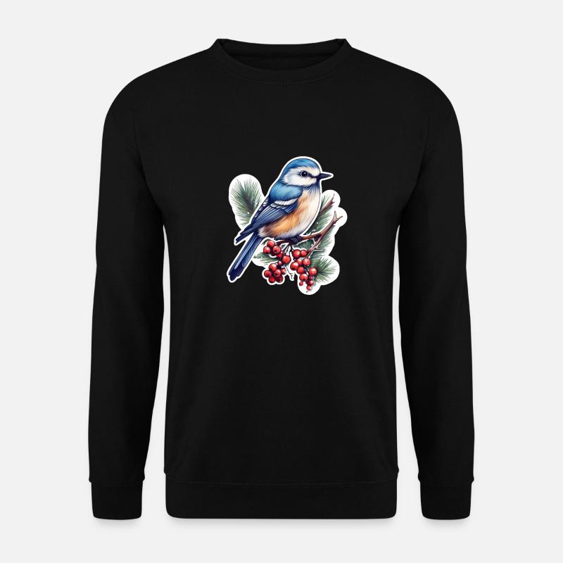 Spechtmeise Kleiber - Unisex Pullover - Schwarz