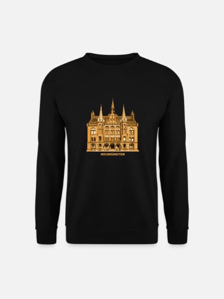 Neumünster Rathaus Pferdestadt Schleswig-Holstein - Unisex Pullover - Schwarz