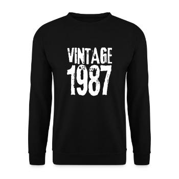 Vintage 1987 - Unisex Sweatshirt - black - Front - Alina (178cm) & Michal (187cm)