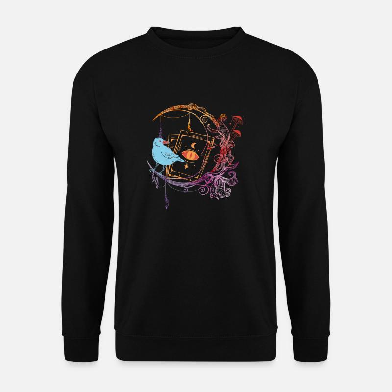 Mystischer blauer Spatz - Unisex Pullover - Schwarz