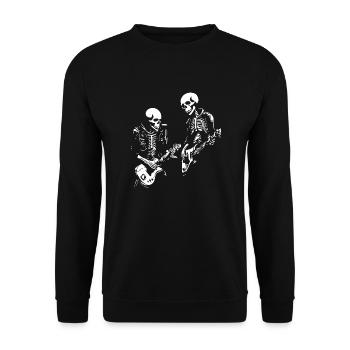 Les squelettes jouent au Rock n Roll - Sweat-shirt Unisexe - noir - Devant - Alina (178cm) & Michal (187cm)