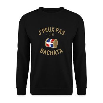 J peux pas j ai Bachata - Sweat-shirt Unisexe - noir - Devant - Alina (178cm) & Michal (187cm)