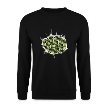 Camping-car Tente Extérieure Joke Geek Randonnée - Sweat-shirt Unisexe - noir - Devant - Alina (178cm) & Michal (187cm)