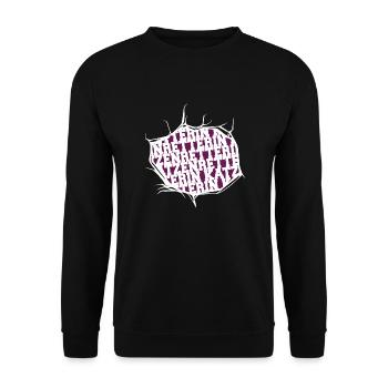 veggie gemüse fährte tiere geschenk kuh zitat tier - Unisex Pullover - Schwarz - Vorne - Alina (178cm) & Michal (187cm)