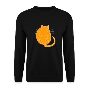chat endormi - Sweat-shirt Unisexe - noir - Devant - Alina (178cm) & Michal (187cm)