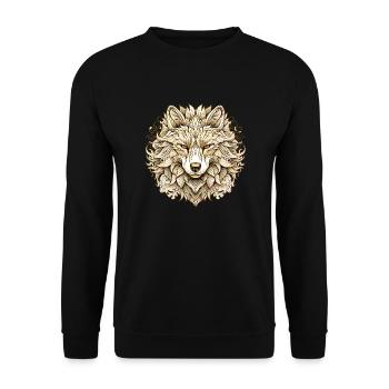 Golden Wolf - Unisex Sweatshirt - black - Front - Alina (178cm) & Michal (187cm)