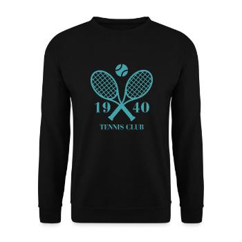 1940 Tennisclub - Unisex Pullover - Schwarz - Vorne - Alina (178cm) & Michal (187cm)