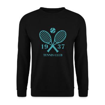 1937 Tennisclub - Unisex Pullover - Schwarz - Vorne - Alina (178cm) & Michal (187cm)