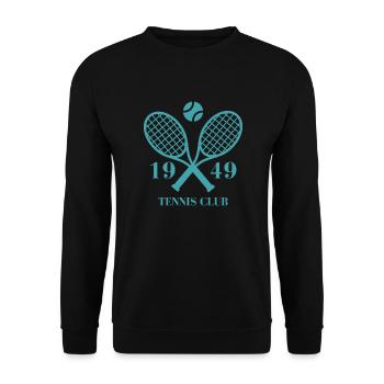 1949 tennis club - Sweat-shirt Unisexe - noir - Devant - Alina (178cm) & Michal (187cm)