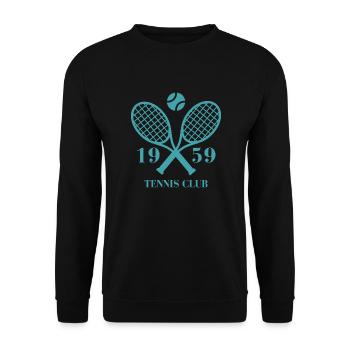 1959 tennis club - Sweat-shirt Unisexe - noir - Devant - Alina (178cm) & Michal (187cm)