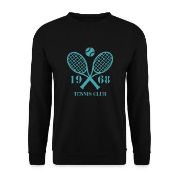 1968 tennis club - Sweat-shirt Unisexe - noir - Devant - Alina (178cm) & Michal (187cm)