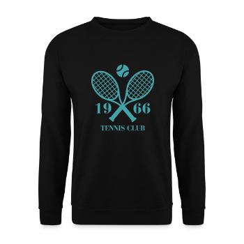 1966 Tennis Club - Unisex Sweatshirt - black - Front - Alina (178cm) & Michal (187cm)