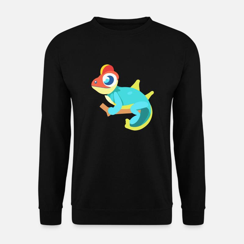 Buntes Chamäleon - Unisex Pullover - Schwarz