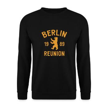 Berlin - 1989 - La Réunion - Berliner Bär - Sweat-shirt Unisexe - noir - Devant - Alina (178cm) & Michal (187cm)