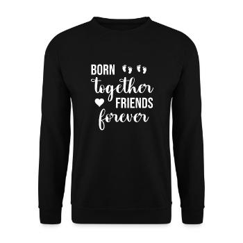 Twins - Unisex Sweatshirt - black - Front - Alina (178cm) & Michal (187cm)
