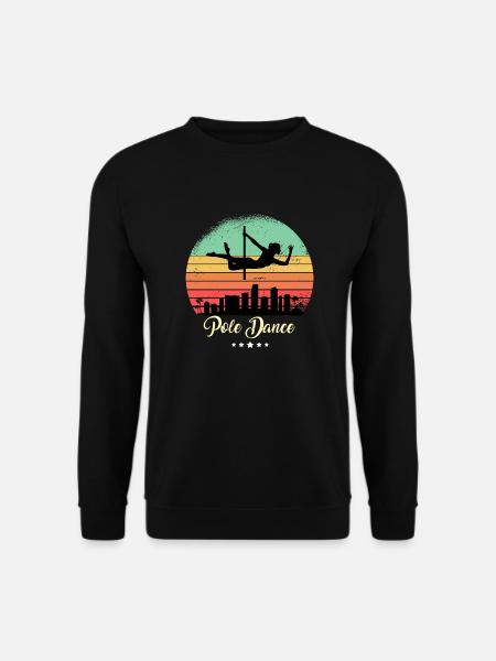 Pole Dance Tänzerin Vintage Retro Sonnenuntergang - Unisex Pullover - Schwarz
