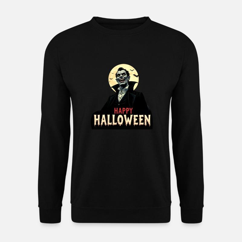 Draculas Halloween-Gruß - Unisex Pullover - Schwarz