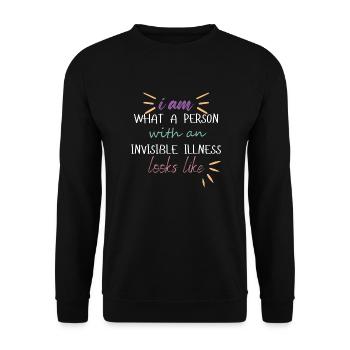 I am - light - Unisex Sweatshirt - black - Front - Alina (178cm) & Michal (187cm)