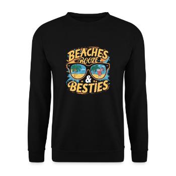 Girls' Vacation – Beaches, Drinks, Girlfriends - Unisex Sweatshirt - black - Front - Alina (178cm) & Michal (187cm)