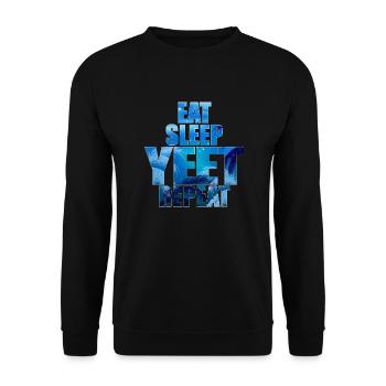Eat Sleep Yeet Repeat - Unisex Sweatshirt - black - Front - Alina (178cm) & Michal (187cm)