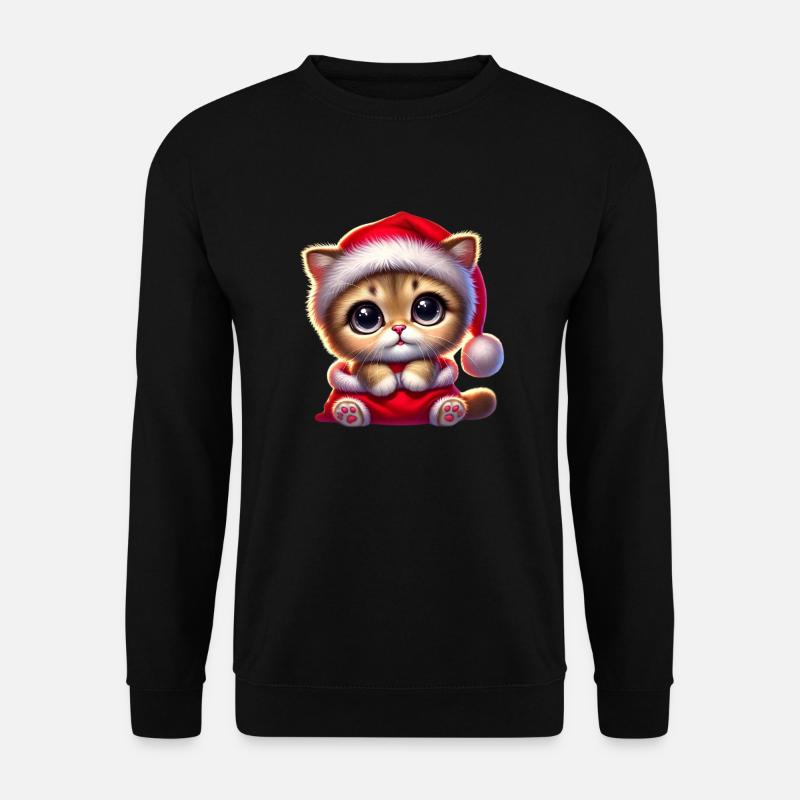 Kätzchen Weihnachten - Unisex Pullover - Schwarz