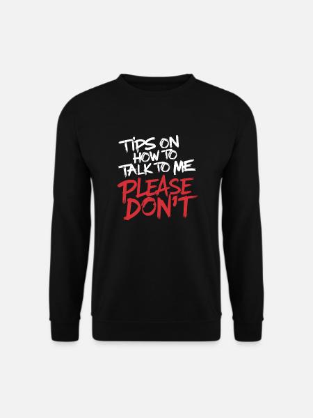 Introverti et sans conversation - Sweat-shirt Unisexe - noir