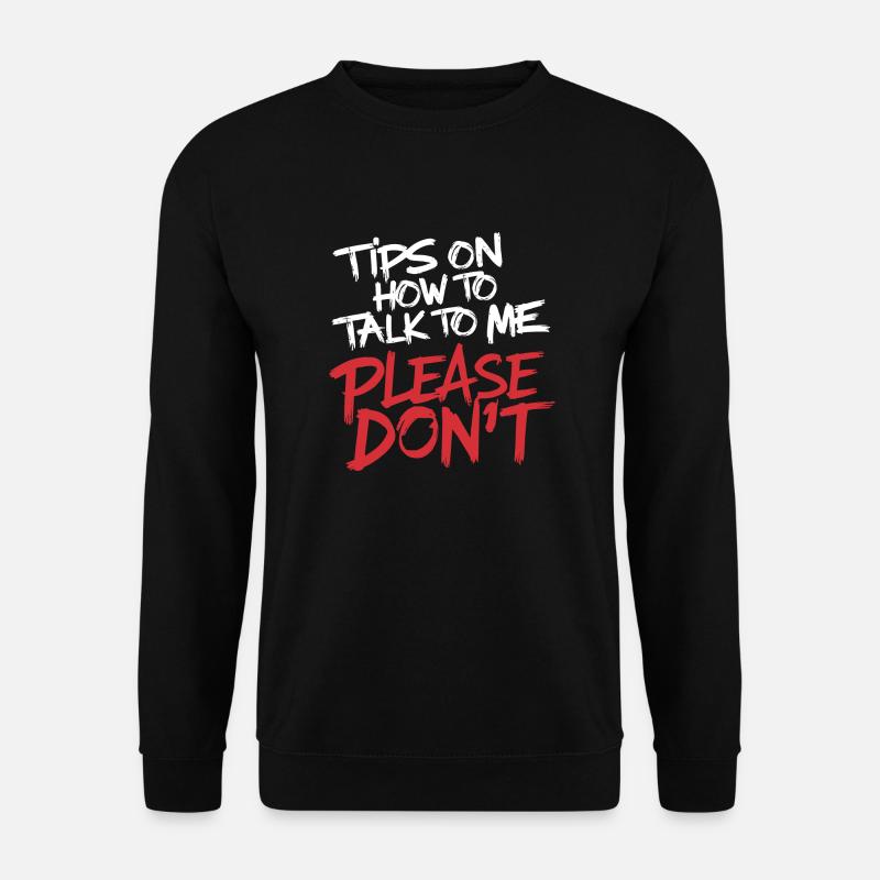 Introverti et sans conversation - Sweat-shirt Unisexe - noir