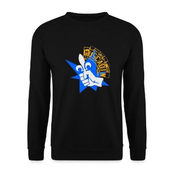 Muscadin 3 - Sweat-shirt Unisexe - noir - Devant - Alina (178cm) & Michal (187cm)