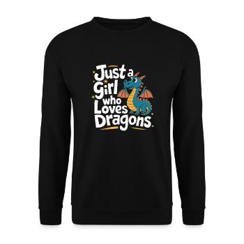 Dragon Mystique Dragon Fantasy - Sweat-shirt Unisexe - noir - Devant - Alina (178cm) & Michal (187cm)