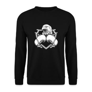 Eagle Boxer Martial Arts MMA - Unisex Sweatshirt - black - Front - Alina (178cm) & Michal (187cm)