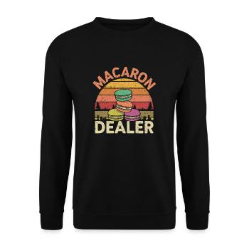 Love for French desserts - Unisex Sweatshirt - black - Front - Alina (178cm) & Michal (187cm)