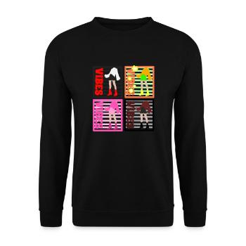 Feminine energy - Unisex Sweatshirt - black - Front - Alina (178cm) & Michal (187cm)