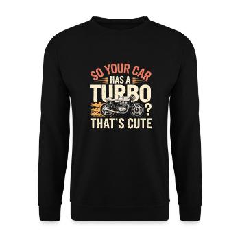 Funny motorcycle saying for racing - Unisex Sweatshirt - black - Front - Alina (178cm) & Michal (187cm)