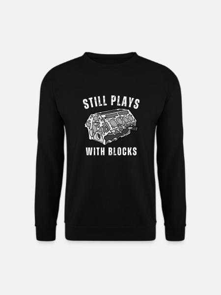 Joue toujours avec des blocs pour la fête des pères - Sweat-shirt Unisexe - noir