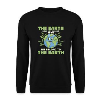 La Terre ne nous appartient pas Journée de la Terre Planète - Sweat-shirt Unisexe - noir - Devant - Alina (178cm) & Michal (187cm)