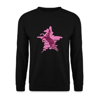 Star Horse - Unisex Pullover - Schwarz - Vorne - Alina (178cm) & Michal (187cm)
