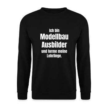 Modellbau Ausbilder - Unisex Pullover - Schwarz - Vorne - Alina (178cm) & Michal (187cm)