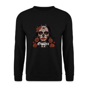 Gothic woman - Unisex Sweatshirt - black - Front - Alina (178cm) & Michal (187cm)