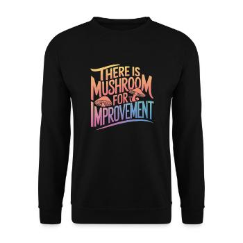 Mushroom Mushrooms Funghi Mushroom - Unisex Sweatshirt - black - Front - Alina (178cm) & Michal (187cm)