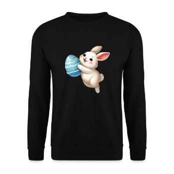 bunny rabbit easter bunny - Unisex Sweatshirt - black - Front - Alina (178cm) & Michal (187cm)