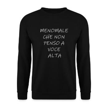 Good thing I don't think out loud - Unisex Sweatshirt - black - Front - Alina (178cm) & Michal (187cm)