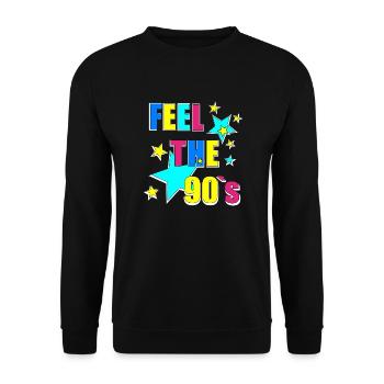 Ressentez les années 90 - Sweat-shirt Unisexe - noir - Devant - Alina (178cm) & Michal (187cm)