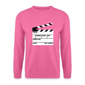 Klappe - clapperboard - Unisex Pullover - Pink - Vorne