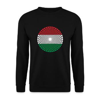 Hongrie Hongrie Magyarország Love Heart Mandala - Sweat-shirt Unisexe - noir - Devant - Alina (178cm) & Michal (187cm)