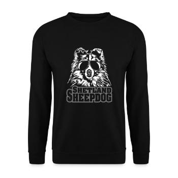 SHETLAND SHEEPDOG cool - Unisex Pullover - Schwarz - Vorne - Alina (178cm) & Michal (187cm)