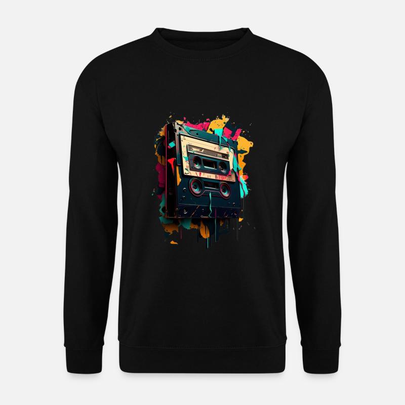 Retro Mixtape - Unisex Sweatshirt - black