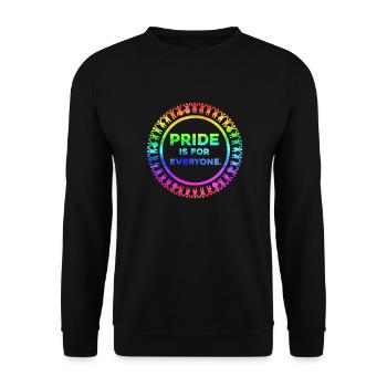 Pride is for Everyone - Unisex Sweatshirt - black - Front - Alina (178cm) & Michal (187cm)
