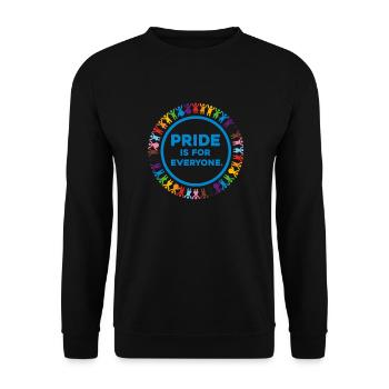 Stolz ist für alle da - Unisex Pullover - Schwarz - Vorne - Alina (178cm) & Michal (187cm)