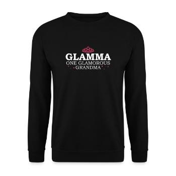 Glamma Funny Nana Cute Glamorous Grandma - Unisex Sweatshirt - black - Front - Alina (178cm) & Michal (187cm)