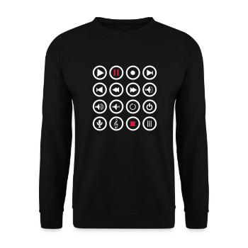 Music Play - Unisex Pullover - Schwarz - Vorne - Alina (178cm) & Michal (187cm)